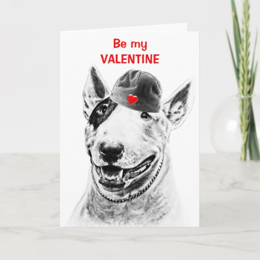 BULL TERRIER - de Kaart van de Valentijnsdag van (Voorkant)