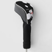 Bull Terrier die geniet van een golfbal Golfheadcover (Schuin)