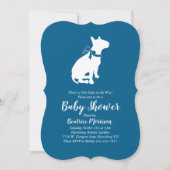 Bull Terrier Dog Baby shower Blue Boy Kaart (Voorkant)