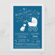 Bull Terrier Dog Baby shower Blue Boy
