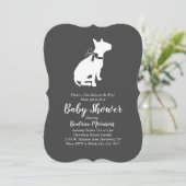 Bull Terrier Dog Baby shower Geslacht Neutraal Kaart (Staand voorkant)