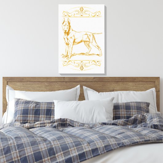 Bull Terrier dog Canvas Afdruk (Insitu (Slaapkamer))