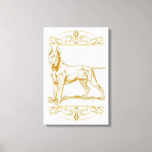 Bull Terrier dog Canvas Afdruk (Voorkant)