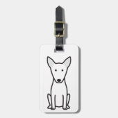 Bull Terrier Dog Cartoon Bagagelabel (Voorkant verticaal)