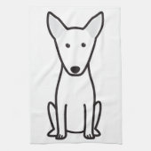 Bull Terrier Dog Cartoon Theedoek (Verticaal)