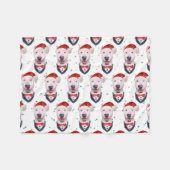 Bull Terrier Dog Christmas Pattern Fleece Deken (Voorkant (Horizontaal))