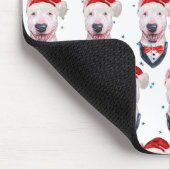 Bull Terrier Dog Christmas Pattern Muismat (Hoek)