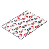 Bull Terrier Dog Christmas Pattern Notitieboek (Linkerzijde)