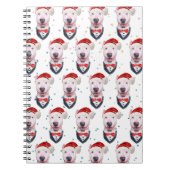 Bull Terrier Dog Christmas Pattern Notitieboek (Voorkant)