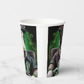 Bull Terrier Dog Driving Bike St. Patrick's Day Papieren Bekers (Rechts)