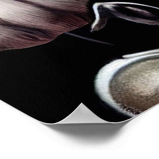 Bull Terrier Dog Driving Bike St. Patrick's Day Poster (Hoek)