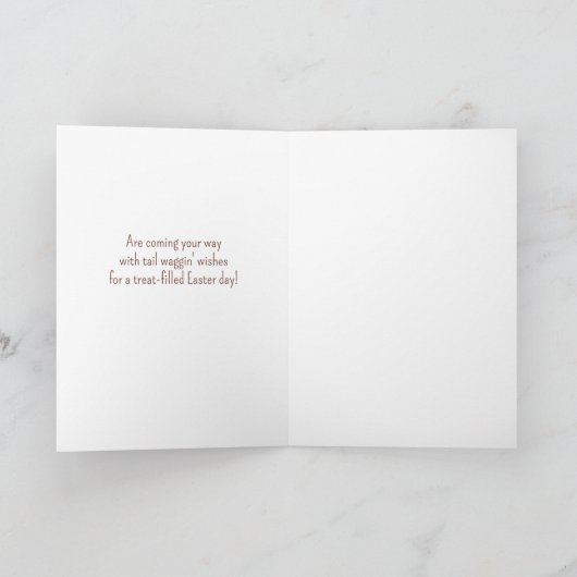 Bull Terrier Dog in Bunny Ears voor Pasen Feestdagen Kaart (Binnen)