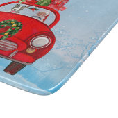 Bull Terrier Dog In Car With Santa Claus Snijplank (Hoek)