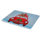 Bull Terrier Dog In Car With Santa Claus Snijplank (Hoek)