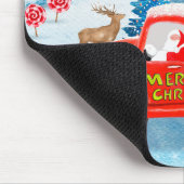 Bull Terrier Dog in kerstcadeau Truck Snow Muismat (Hoek)