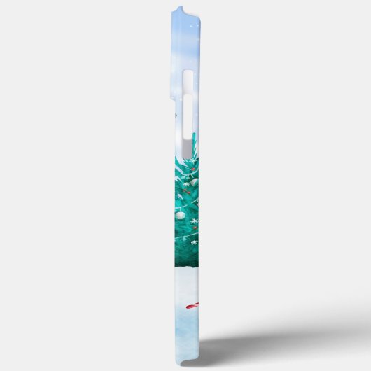 Bull Terrier Dog in sneeuwbal Case-Mate iPhone Case (Achterkant / Links)