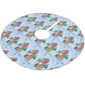 Bull Terrier Dog in sneeuwbal Kerstboom Rok (Gekanteld)