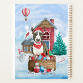 Bull Terrier Dog in sneeuwbal Planner (Achterkant)