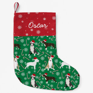 Bull Terrier Dog Kerstfeestay Kleine Kerstsok