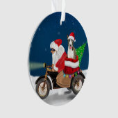 Bull Terrier Dog kerstkerstkerstman Ornament (voorkant)