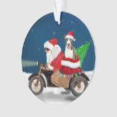 Bull Terrier Dog kerstkerstkerstman Ornament (voorkant)