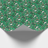 Bull Terrier Dog Kerstmis Cadeaupapier (Hoek)