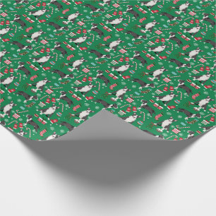 Bull Terrier Dog Kerstmis Cadeaupapier