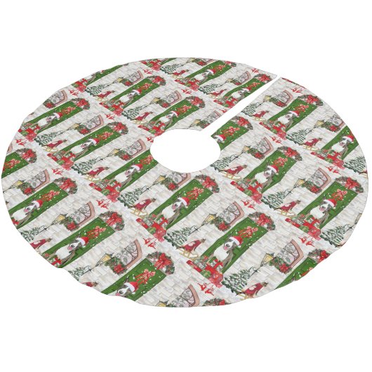 Bull Terrier Dog Kerstmis Kerstboom Rok (Gekanteld)
