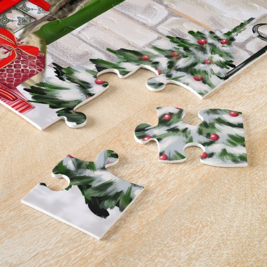 Bull Terrier Dog Kerstmis Legpuzzel (Zijkant)