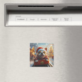 Bull Terrier Dog Kerstmis Magneet (Insitu (Vaatwasser))