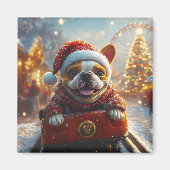 Bull Terrier Dog Kerstmis Magneet (Voorkant)