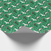 Bull Terrier Dog kerstpapier Cadeaupapier (Hoek)