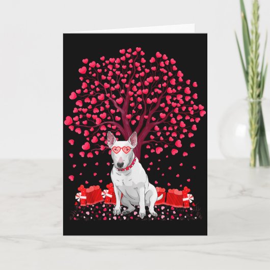 Bull Terrier Dog Lover Funny Bull Terrier Valentin Kaart (Voorkant)