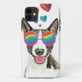 Bull Terrier Dog met Hearts Valentijnsdag Case-Mate iPhone Case (Achterkant)