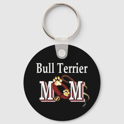 Bull Terrier Dog MOM Sleutelhanger (Voorkant)