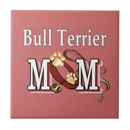 Bull Terrier Dog MOM Tegeltje (Voorkant)