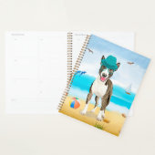 Bull Terrier Dog op Beach Planner (Display)