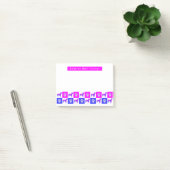Bull Terrier Dog & Paw Hot Pink & Blue Silhouette Post-it® Notes (Kantoor)