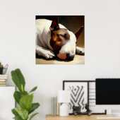 Bull Terrier Dog Poster (Thuiskantoor)