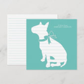 Bull Terrier Dog Puppy Bedankkaart (Voorkant / Achterkant)