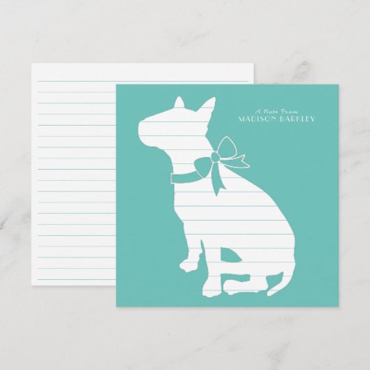 Bull Terrier Dog Puppy Bedankkaart (Voorkant / Achterkant)