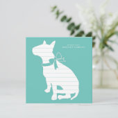 Bull Terrier Dog Puppy Bedankkaart (Staand voorkant)