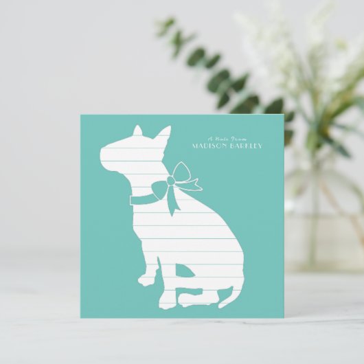 Bull Terrier Dog Puppy Bedankkaart (Staand voorkant)