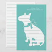 Bull Terrier Dog Puppy Briefpapier (Voorkant / Achterkant)
