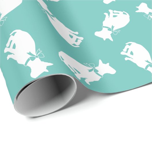 Bull Terrier Dog Puppy Cadeaupapier (Rol Hoek)