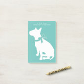 Bull Terrier Dog Puppy Post-it® Notes (Op bureau)