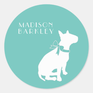 Bull Terrier Dog Puppy Ronde Sticker