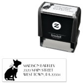 Bull Terrier Dog Puppy Zelfinktende Stempel (In situ)