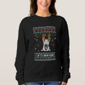 Bull Terrier Dog Reindeer Ugly Kerstmis Trui (Voorkant)