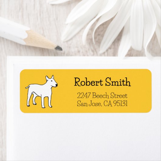 Bull Terrier Dog Return Address Labels (Insitu)